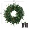 24-Inch Pre-Lit Christmas Wreath with Timer LED Lights - Festive and Convenient Holiday Decor
